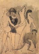 Marie Laurencin Deer,cat and three woman oil painting artist